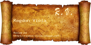 Regdon Viola névjegykártya